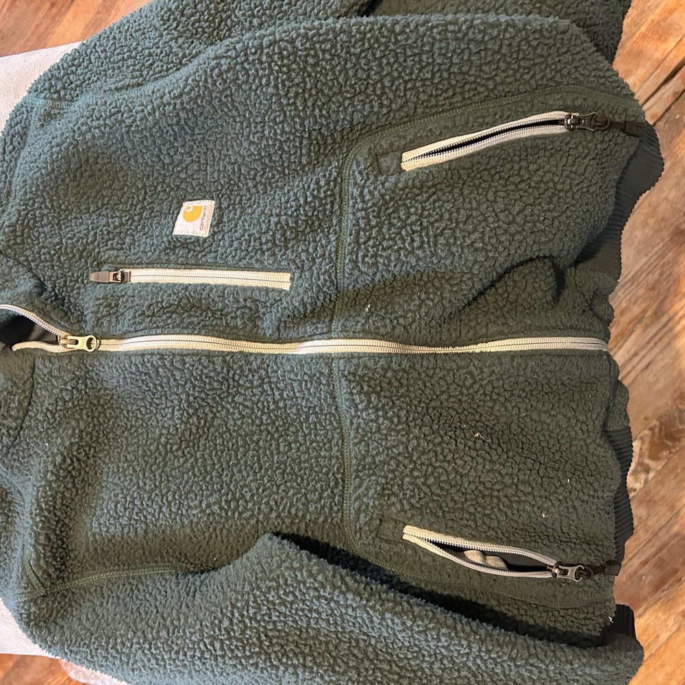 Carhartt Green Fleece Puffer Jacket
